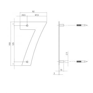 Intersteel Essentials 4020 huisnummer 7 150x2 mm RVS 0035.402077