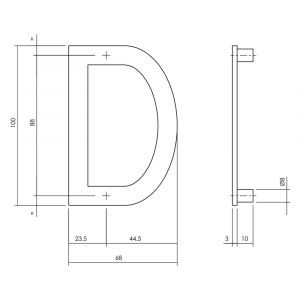 Intersteel Essentials 4026 huisletter D 100 mm RVS 0035.402604