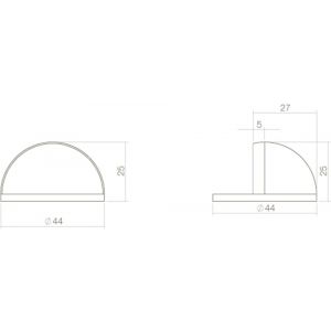 Intersteel Essentials 4420 deurstop bolrond RVS 0035.442090