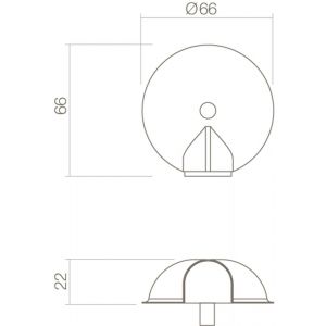 Intersteel Essentials 4421 deurstop 442100 bol diameter 65 mm met nokken RVS 0035.442100