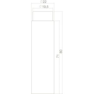 Intersteel Essentials 4421 deurstop wandmontage 22x80 mm RVS 0035.442140