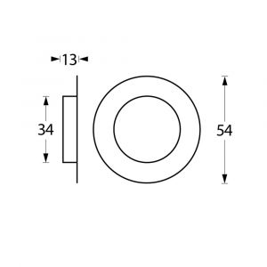 Intersteel Essentials 4476 schuifdeurkom diameter 34/55 mm RVS 0035.447640