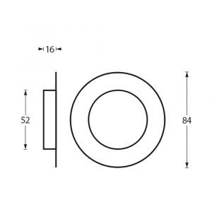 Intersteel Essentials 4476 schuifdeurkom diameter 52/85 mm RVS 0035.447650