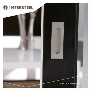 Intersteel Essentials 4476 schuifdeurkom rechthoek 120x40 mm blind RVS 0035.447691