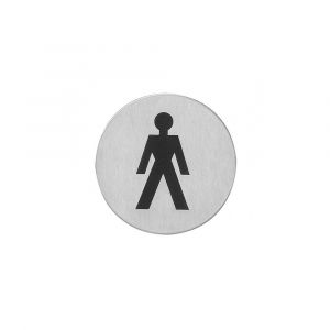 Intersteel Living 4600 pictogram zelfklevend rond WC heren RVS 0035.460080