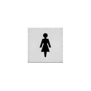 Intersteel Living 4601 pictogram zelfklevend vierkant 76x76 mm WC dames RVS 0035.460121