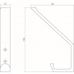 Intersteel Living 6950 kapstokhaak recht RVS 0035.695020