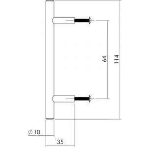 Intersteel Essentials 8977 keukengreep 897710 diameter 10x64x114 mm RVS 0035.897710