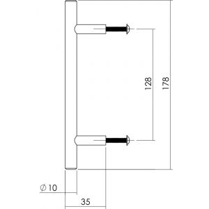 Intersteel Essentials 8977 keukengreep 897712 diameter 10x128x178 mm RVS 0035.897712