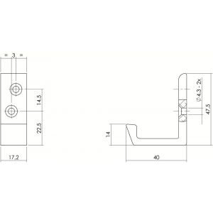 Intersteel Living 6910 jashaak zwaar aluminium diagonale schroefgaten 0081.691020