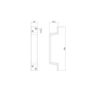 Intersteel Living 8725 handgreep 200 mm aluminium F1 0082.872506