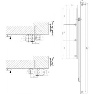 Intersteel Essentials 4801 deurdranger met glijarm 110 260x59x37 mm sluitkracht 2~5 0098.480110