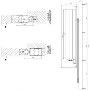Intersteel Essentials 4801 deurdranger inbouw met glijarm 116 260x59x37 mm sluitkracht 2~5 0098.480116