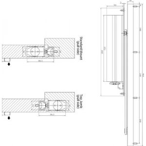Intersteel Essentials 4801 deurdranger inbouw met glijarm 118 215x54x32 mm sluitkracht 2~4 0098.480118