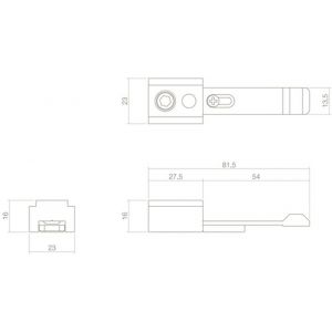 Intersteel 4801 vastzetinrichting 190 voor glijarm-deurdrangers 0098.480190