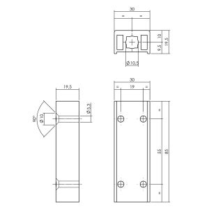 P+E 1417 veiligheidsespagnolet sluitkast aluminium F1 SI-1417-000-710