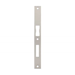 P+E 4021 sluitplaat zonder lip voor projectsloten met dag- en nachtsschoot 265x28 mm RVS geborsteld SL-4021-000-130