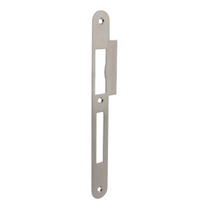 P+E 4081 sluitplaat voor projectsloten met dag- en nachtschoot DIN links 235x25 mm RVS geborsteld SL-4081-000-13L