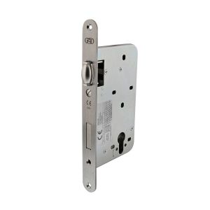 P+E 4872 tonrol dag- en nachtslot profielcilindergat 72 mm doornmaat 60 mm met RVS geborstelde voorplaat 235x25 mm SL-4872-00U-130
