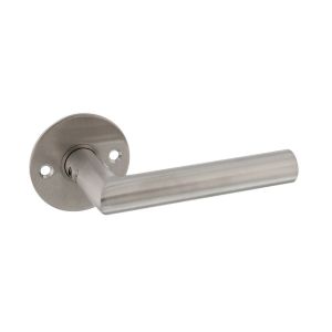 P+E 8673 gatdeel deurkruk L-model haaks 8 mm stift RVS geborsteld ZW-8673-A0G-13F