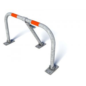 SecuPost anti-parkeerbeugel thermisch verzinkt hangslot (meegeleverd) 750x440 mm staalgrijs 4010.000.12