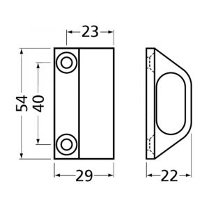 Hermeta 3600 garderobebuis steun eind Gardelux 1 voor buis 1010 glasbescherming nieuw zilver 3600-02