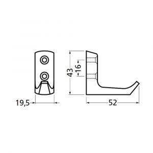 Hermeta 0031 garderobe jashaak enkel naturel EAN sticker 0031-01E