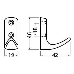 Hermeta 0035 garderobe jashaak enkel naturel EAN sticker 0035-01E