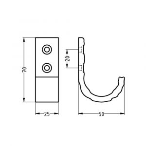 Hermeta X'Tenz X004 Wild Extrusion nummer 1 handdoekhaak large goud X004.02-03