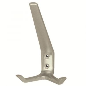 Hermeta 0032 garderobe hoed- en jashaak dubbel nieuw zilver EAN sticker 0032-02E