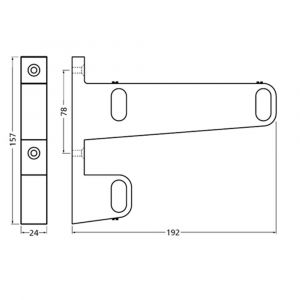 Hermeta 1091 garderobebuis steun eind rechts Gardelux 1 type 6 mat zwart 1091-18