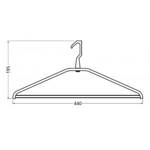 Hermeta 1262 garderobe kledinghanger Gardelux 1 zelfrichtend naturel 1262-01