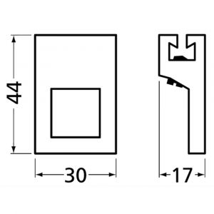 Hermeta 2111 garderobe inhaakoog vast Gardelux 2 zwart 2111-80