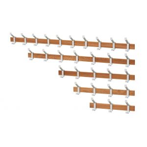 Hermeta 2680 wand garderobe kapstok serie A 3-haaks hout winkelverpakking 2680-36W