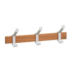 Hermeta 2680 wand garderobe kapstok serie A 3-haaks hout winkelverpakking 2680-36W