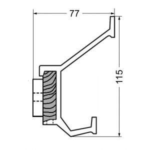 Hermeta 2682 wand garderobe kapstok serie A 5-haaks hout winkelverpakking 2682-36W