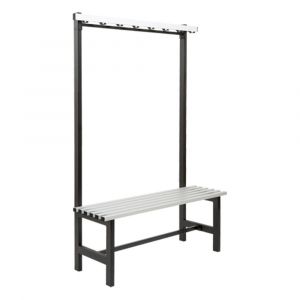 Hermeta 3027 zitbank Gardelux type 5 115 cm aluminium zitting zwart 3027-70