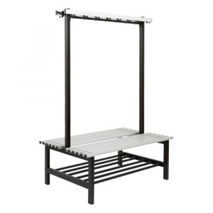 Hermeta 3092 zitbank Gardelux type 6 115 cm aluminium zitting met schoenenrek zwart 3092-70
