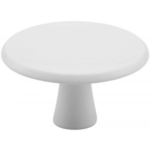Hermeta 3753 meubelknop rond 40 mm met bout M4 wit EAN sticker 3753-79E