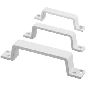 Hermeta 4200 hand- en meubelgreep 90 mm opschroevend wit EAN sticker 4200-79E