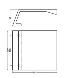 Hermeta 4350 deurduwer zwaar 130x148 mm 2x8,5 mm naturel EAN sticker 4350-01E