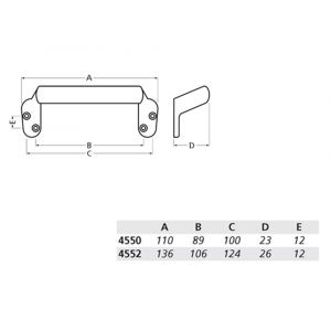 Hermeta 4552 raamlichter 140 mm naturel 4552-01