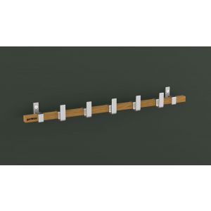 Hermeta GA7293 wand garderobe Gardelux Anna 3 haaks hout-aluminium mat naturel GA7293-36-11