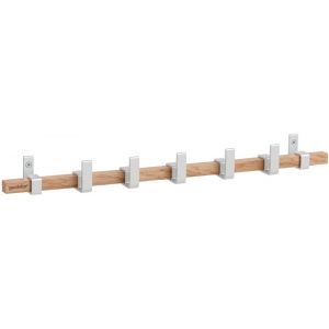 Hermeta GA7595 wand garderobe Gardelux Anna 5 haaks hout-aluminium mat naturel GA7595-36-11