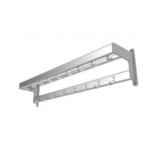 Hermeta GF2B wand garderobe Gardelux Fit 2 aluminium basis 730 mm 11 haken mat naturel-steunen grijs RAL 7035 fijnstructuur GF2B0730-77