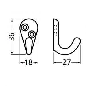 Hermeta 0559 handdoekhaak wit 0559-79
