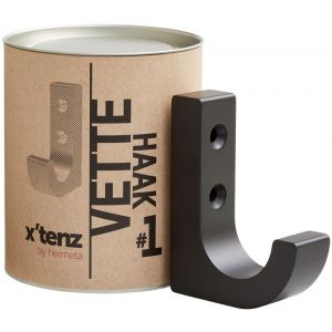 Hermeta X'Tenz X001 vette handdoekhaak nummer 1 mat zwart X001.01-18