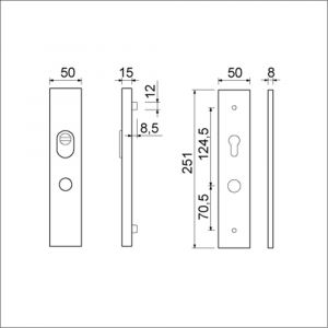 Ami VHB 251/15 KT senioren veiligheidlangschild SKG*** kerntrekbeveiliging omkeer VHB 251/50/15 buiten KT 72 omkeer binnen PC 72 omkeer F1 deurdikte 38-45 mm 891163