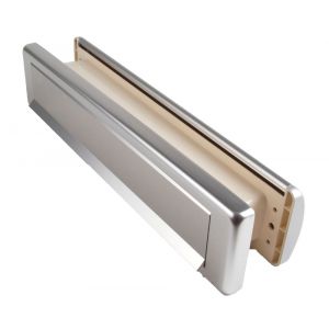 Ami EP 965 briefplaat-tochtklep met schacht aluminium wit RAL 9010 deurdikte 24 mm Climate Comfort 400529