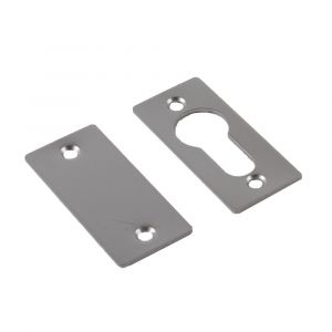 Ami 4 Vlak cilinderrozet aluminium afdekplaatje nummer 4 vlak profielcilinder PC gat F1 217034